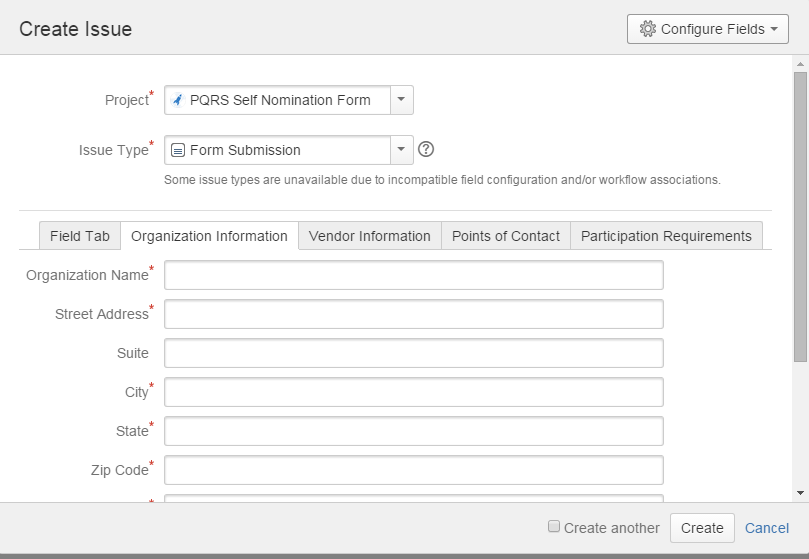 PQRS Self Nomination Form